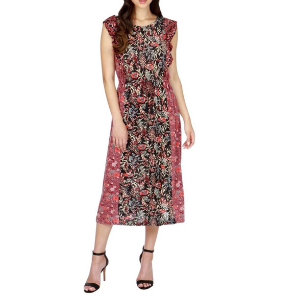 👗 🆕 🎗Lucky Brand boho midi dress - Picture 1 of 8